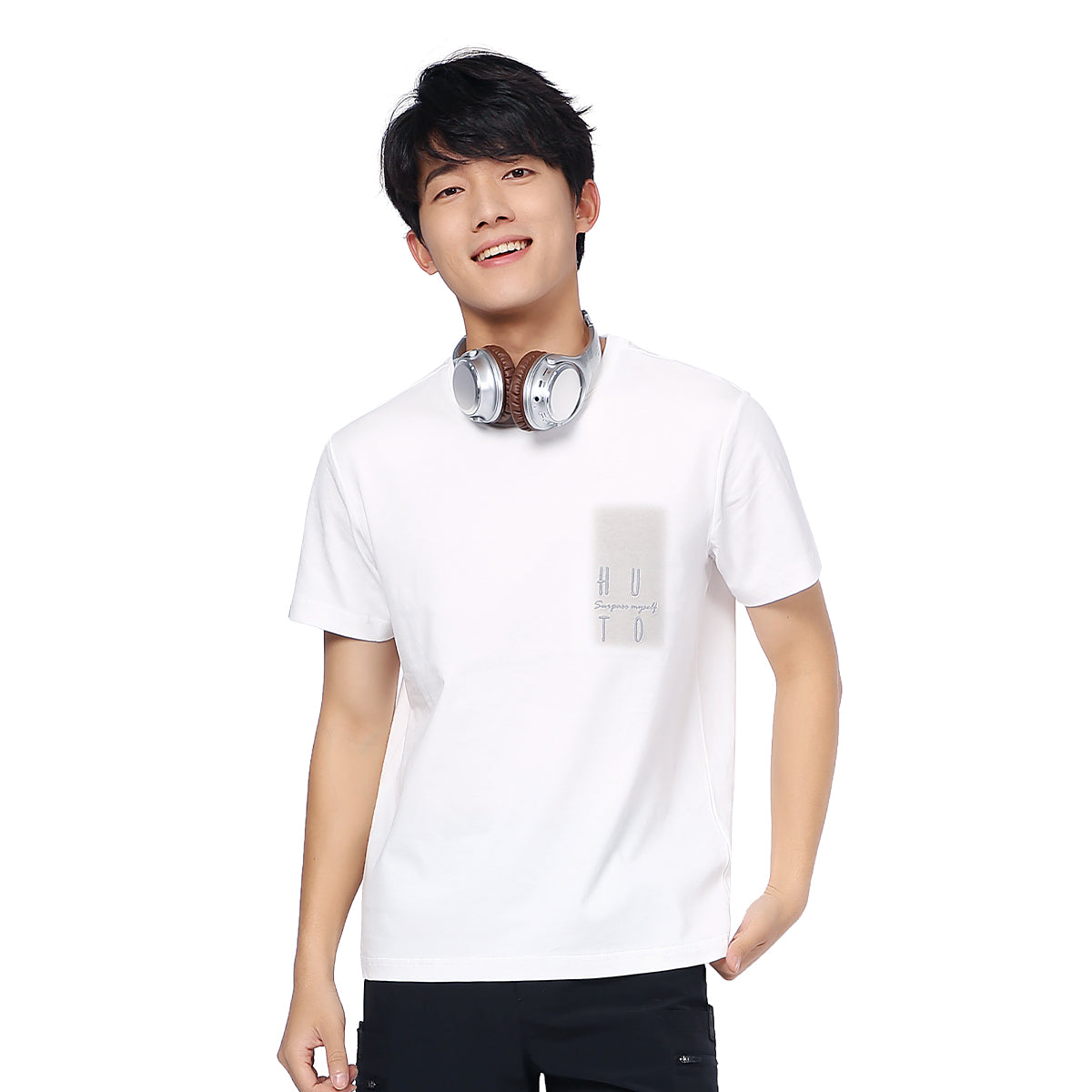 Humtto Men's Urban Minimal Graphic T-Shirt