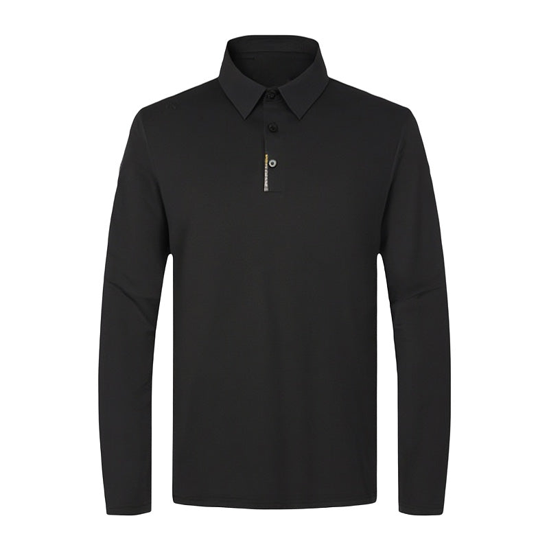 HUMTTO Men's Long Sleeve Performance Polo Shirt
