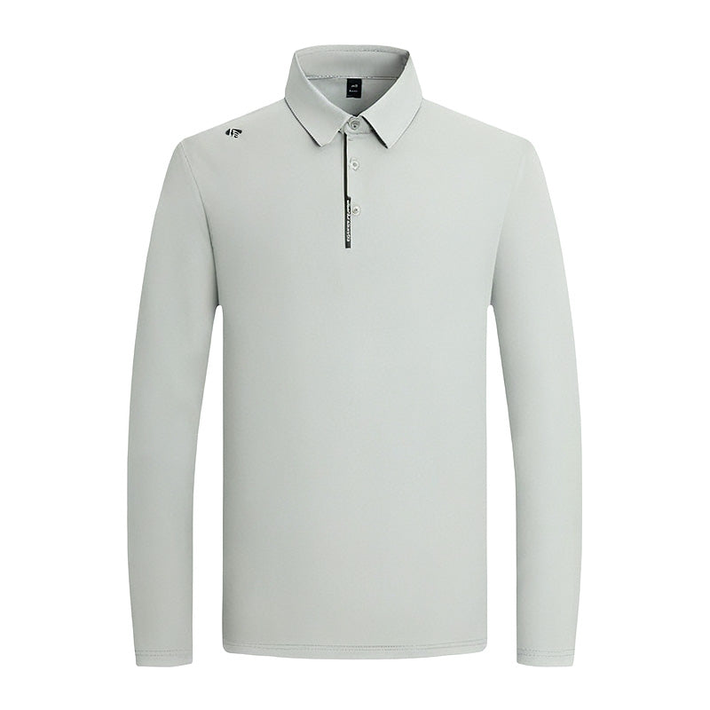 HUMTTO Men's Long Sleeve Performance Polo Shirt