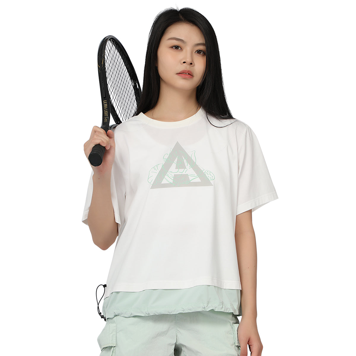 Humtto Women's Sorona Layered Graphic T-Shirt
