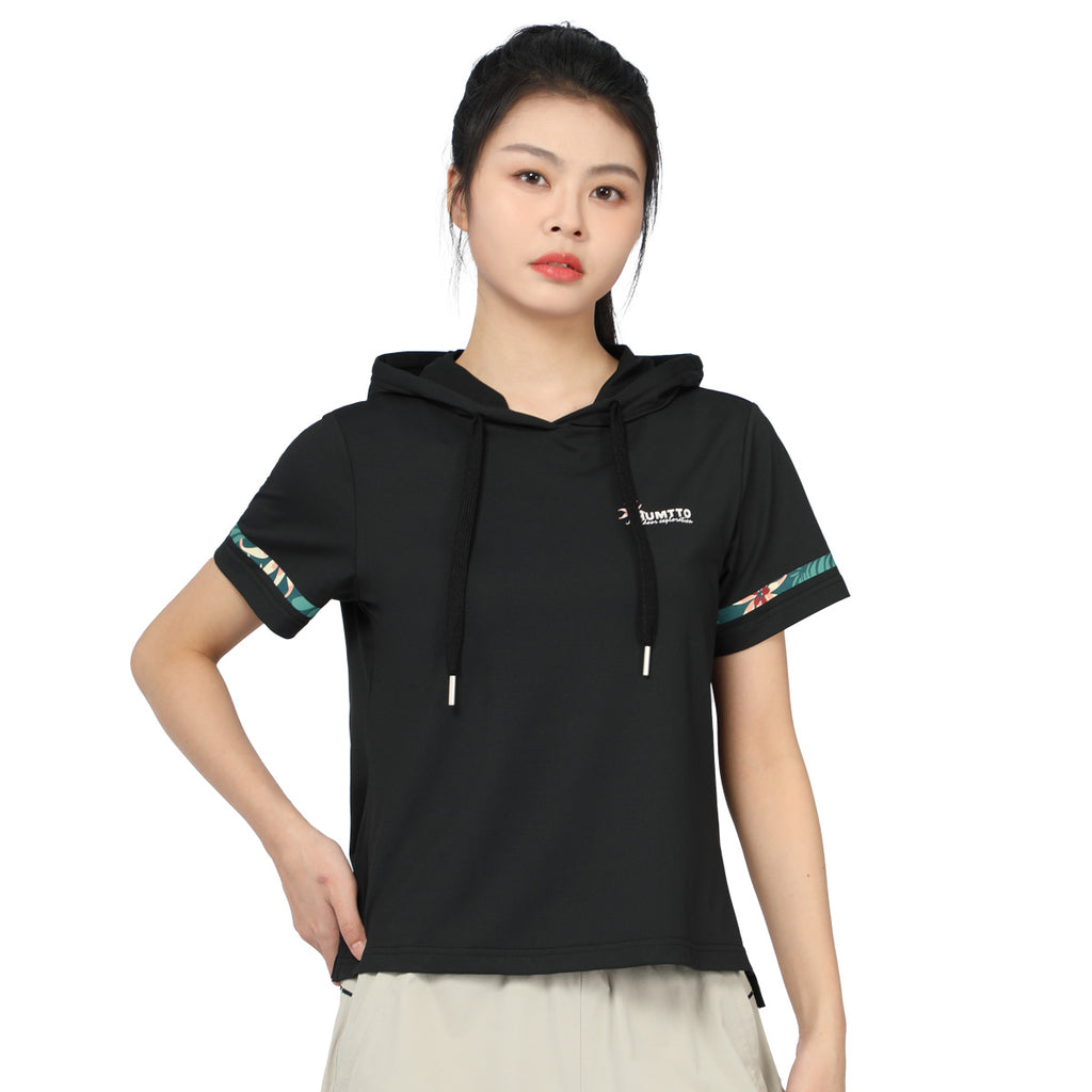 Humtto Women's Casual Hooded Performance T-Shirt
