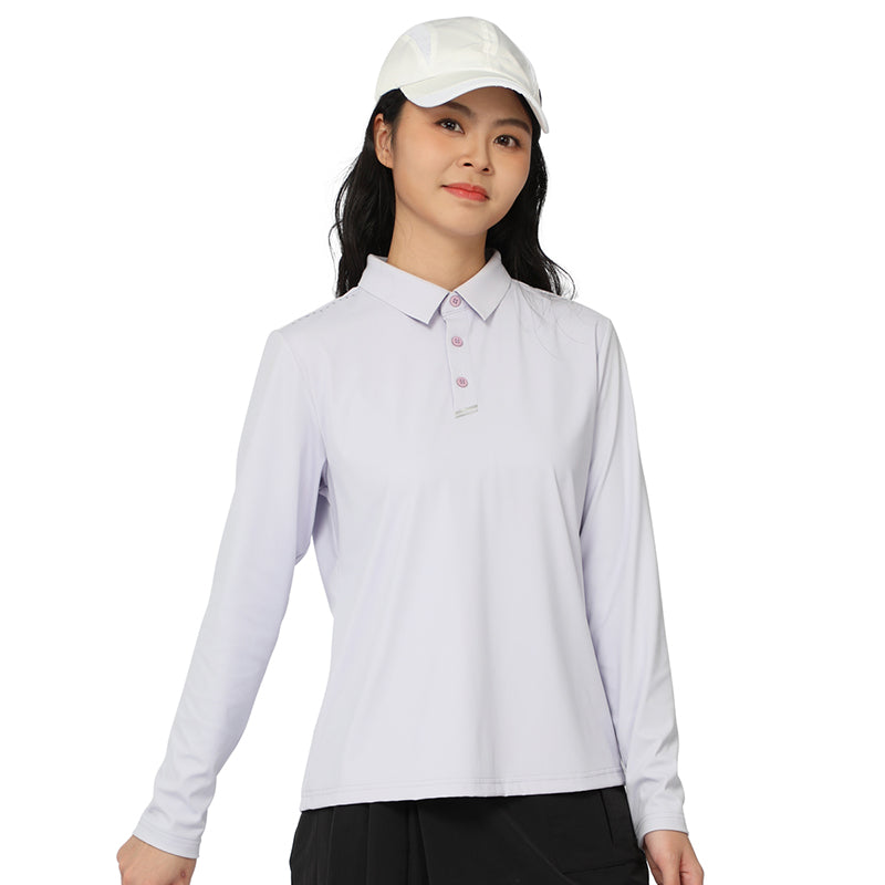 Humtto Women's Classic Long Sleeve Polo Shirt