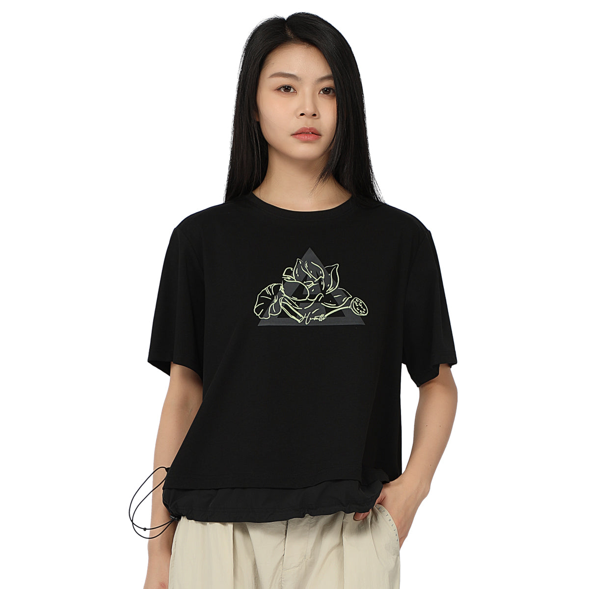 Humtto Women's Sorona Layered Graphic T-Shirt