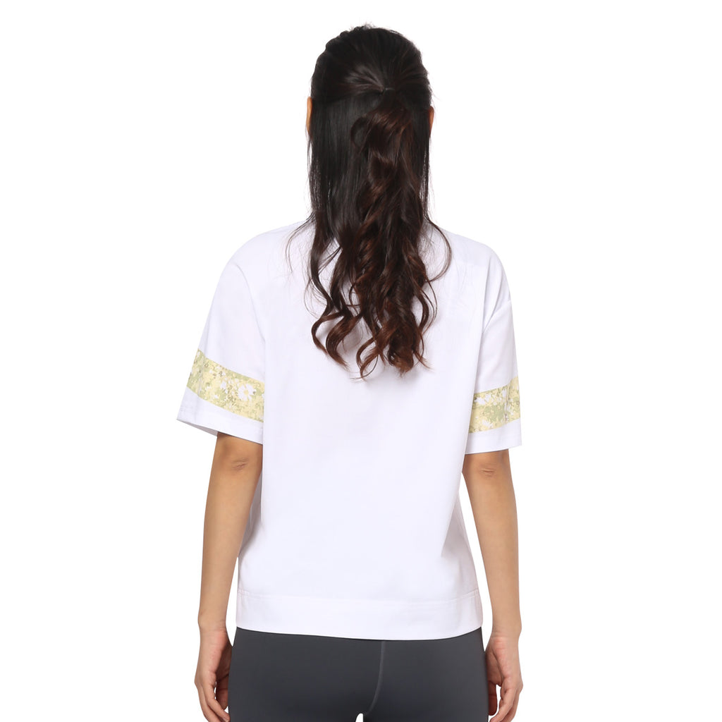 Humtto Women's HygroSoft Floral Stripe T-Shirt